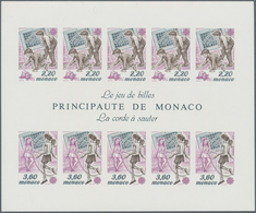 Thematik: Spiele / Games: 1989, MONACO: Europa-CEPT ‚Children Games‘ IMPERFORATE Miniature Sheet, Mi - Non Classificati