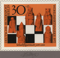 Thematik: Spiele-Schach / Games-chess: 1972, Berlin, Nicht Angenommener Künstlerentwurf (20x17) Von - Scacchi