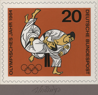 Thematik: Sport / Sport: 1964, Bund, Original-Künstlerentwurf (20x17) Von Prof. H.Schillinger Zur Au - Autres & Non Classés