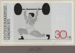 Thematik: Sport / Sport: 1972, Bund, Nicht Angenommener Künstlerentwurf (26,5x16) Von Prof. H.Schill - Sonstige & Ohne Zuordnung