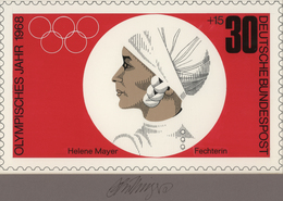 Thematik: Sport-Fechten / Sport-fencing: 1968, Bund, Nicht Angenommener Künstlerentwurf (26,5x16,5) - Fechten