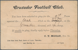 Thematik: Sport-Fußball / Sport-soccer, Football: 1903, Cape Of Good Hope. Postcard ½d QV With Rever - Autres & Non Classés