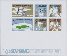 Thematik: Sport-Fußball / Sport-soccer, Football: 1973, Singapore. Imperforated Souvenir Sheet "SEAP - Autres & Non Classés