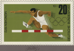 Thematik: Sport-Leichtathletik / Sports-athletics: 1972, Bund, Nicht Angenommener Künstlerentwurf (2 - Athlétisme