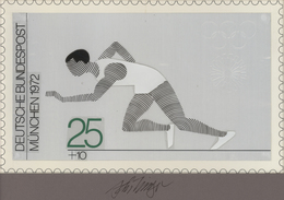 Thematik: Sport-Leichtathletik / Sports-athletics: 1972, Bund, Nicht Angenommener Künstlerentwurf (2 - Athletics