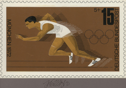 Thematik: Sport-Leichtathletik / Sports-athletics: 1972, Bund, Nicht Angenommener Künstlerentwurf (2 - Athletics