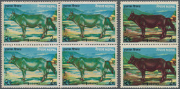 Thematik: Tiere, Fauna / Animals, Fauna: 1973 "THE GREEN COW": Native Animals 2p. 'Cow' Block Of Fou - Autres & Non Classés