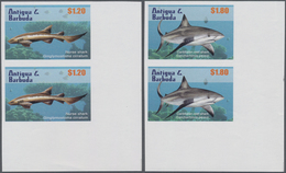 Thematik: Tiere-Fische / Animals-fishes: 2010, ANTIGUA & BARBUDA: Sharks Complete Set Of Four (Nurse - Pesci