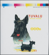 Thematik: Tiere-Hunde / Animals-dogs: 2000, TUVALU: Dogs Complete Set Of Twelve In Two IMPERFORATE S - Chiens