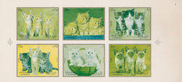 Thematik: Tiere-Katzen / Animals-cats: 1972, Sharjah, Cats 15dh. To 2r., Booklet With Four Imperf. P - Chats Domestiques