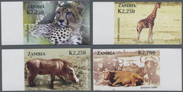 Thematik: Tiere-Säugetiere / Animals-mammals: 2005, ZAMBIA: African Mammals Complete Set Of Four Fro - Autres & Non Classés