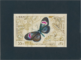 Thematik: Tiere-Schmetterlinge / Animals-butterflies: 1965, Libanon, Issue Butterflys, Artist Drawin - Schmetterlinge