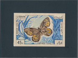 Thematik: Tiere-Schmetterlinge / Animals-butterflies: 1965, Libanon, Issue Butterflys, Artist Drawin - Schmetterlinge