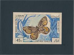 Thematik: Tiere-Schmetterlinge / Animals-butterflies: 1965, Libanon, Issue Butterflys, Artist Drawin - Papillons