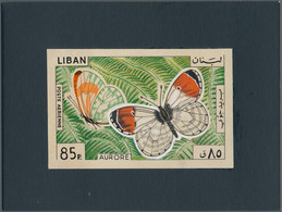 Thematik: Tiere-Schmetterlinge / Animals-butterflies: 1965, Libanon, Issue Butterflys, Artist Drawin - Papillons