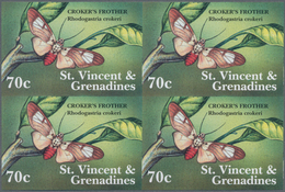 Thematik: Tiere-Schmetterlinge / Animals-butterflies: 2001, St. Vincent. Imperforate Block Of 4 For - Papillons
