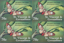 Thematik: Tiere-Schmetterlinge / Animals-butterflies: 2001, St. Vincent. Imperforate Block Of 4 For - Farfalle