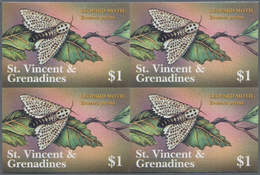 Thematik: Tiere-Schmetterlinge / Animals-butterflies: 2001, St. Vincent. Imperforate Block Of 4 For - Vlinders