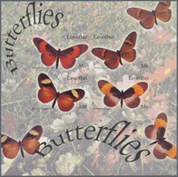 Thematik: Tiere-Schmetterlinge / Animals-butterflies: 2004, Lesotho. Imperforate Miniature Sheet Of - Papillons