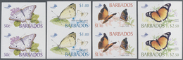Thematik: Tiere-Schmetterlinge / Animals-butterflies: 2005, BARBADOS: Butterflies Complete Set Of Fo - Papillons
