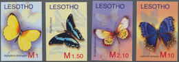 Thematik: Tiere-Schmetterlinge / Animals-butterflies: 2007, Lesotho. Complete Set "African Butterfli - Farfalle