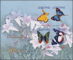 Thematik: Tiere-Schmetterlinge / Animals-butterflies: 2007, Lesotho. Imperforate Miniature Sheet Of - Vlinders