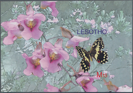 Thematik: Tiere-Schmetterlinge / Animals-butterflies: 2007, Lesotho. Imperforate Souvenir Sheet (1 V - Farfalle
