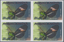 Thematik: Tiere-Schmetterlinge / Animals-butterflies: 2010, Antigua & Barbuda. IMPERFORATE Block Of - Vlinders