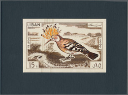 Thematik: Tiere-Vögel / Animals-birds: 1965, Libanon, Issue Birds, Artist Drawing (136x89) 15 Pia. H - Autres & Non Classés