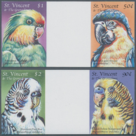 Thematik: Tiere-Vögel / Animals-birds: 2000, St. Vincent. Complete Set "Birds" In 2 Horizontal Gutte - Altri & Non Classificati