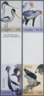 Thematik: Tiere-Vögel / Animals-birds: 2004, Lesotho. Complete Birds Set In 2 Vertical Gutter Pairs - Autres & Non Classés