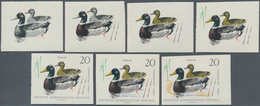 Thematik: Tiere-Wasservögel / Animals-water Birds: 1968, DDR, Stockentenpaar 20 Pfg., Alle Sieben Ge - Autres & Non Classés
