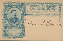 Thematik: UPU / United Postal Union: 1894, Austria. Anniversary Postcard 2kr "Zur Erinnerung An Die - U.P.U.