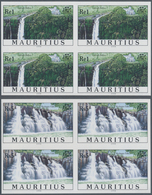 Thematik: Wasserfälle / Waterfalls: 1998, Mauritius. Complete Set "Waterfalls" In IMPERFORATE Blocks - Ohne Zuordnung