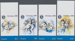 Thematik: Weihnachten / Christmas: 2000, GUYANA: Christmas Complete IMPERFORATE Set Of Four From Upp - Christmas