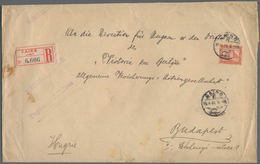 Ägypten: 1908 Printed Envelope Used Registered From Cairo To Budapest, Franked By 2pi. Orange-brown - Autres & Non Classés