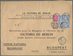 Ägypten: 1910 Printed "Papiers D'Affairs (Business Papers)" Envelope Used From Cairo To Budapest, Fr - Autres & Non Classés
