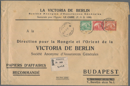 Ägypten: 1910 Printed "Business Papers" Envelope Used Registered From Alexandria To Budapest, Franke - Autres & Non Classés