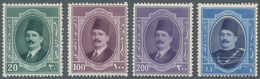 Ägypten: 1923, Postage Stamps King Fuad I., 4 Mint Never Hinged Values. - Autres & Non Classés