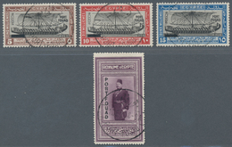 Ägypten: 1926, 5 M To 50 P With Imprints "PORT FOUAD", Four Values With Superb Perforation And Canel - Autres & Non Classés