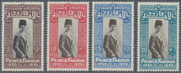 Ägypten: 1929, 9th Birthday Of Prince Farouk Complete Set In New Colours, Mint Never Hinged, Scarce - Autres & Non Classés