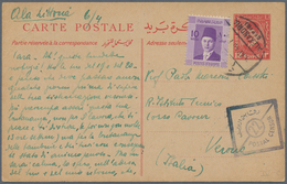 Ägypten - Ganzsachen: 1940 Five Postal Stationery Cards King Fouad 13m. Each Uprated King Farouk 10m - Sonstige & Ohne Zuordnung