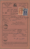 Äthiopien: 1934, Avis De Reception, 1g. Orange And 2g. Ultramarine On Bilingual Receipt Form For A R - Ethiopie