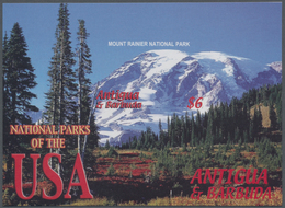 Antigua: 2006, National Parks In The USA Complete Set Of Six In An IMPERFORATE Sheetlet And The Impe - Antigua Und Barbuda (1981-...)