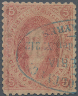 Argentinien: 1864 Rivadavia 5c. Red-brown On Thin Paper, 2nd Printing, Wmk "RA", Perf 11½, Used And - Sonstige & Ohne Zuordnung