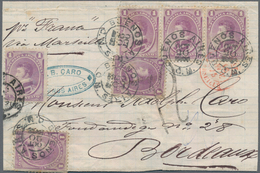 Argentinien: 1875 Cover From Buenos Aires To Bordeaux Per Steamer "France" Via Marseilles, Franked B - Autres & Non Classés