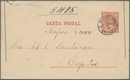 Argentinien - Ganzsachen: 1892, Stationery Letter Card M.J.Celman 3 C Brown With Perforation Shifted - Entiers Postaux
