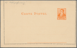 Argentinien - Ganzsachen: 1892, Stationery Letter Card Rivadavia 3 C Orange With Perforation Shifted - Ganzsachen