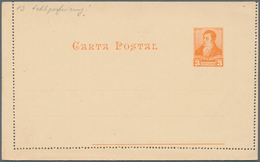 Argentinien - Ganzsachen: 1892, Stationery Letter Card Rivadavia 3 C Orange With Perforation Shifted - Entiers Postaux