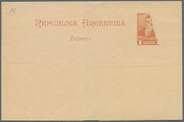 Argentinien - Ganzsachen: 1892, Stationery Wrapper Rivadiva 1 C Orane Brown On Wove Paper With PARTL - Interi Postali